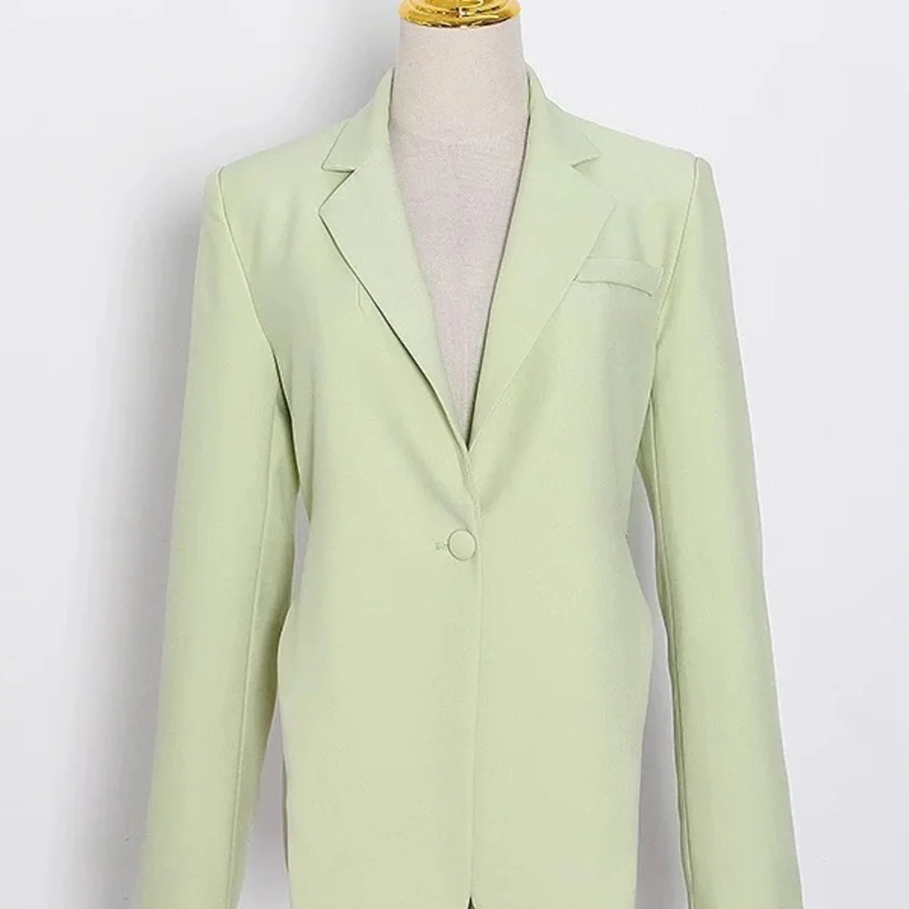 Blazer For Women Notched Collar Long Sleeve Backless Sequined chain - Picture 2 of 5